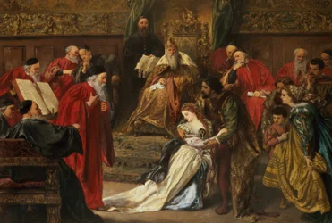 Cordelia en la corte del Rey Lear